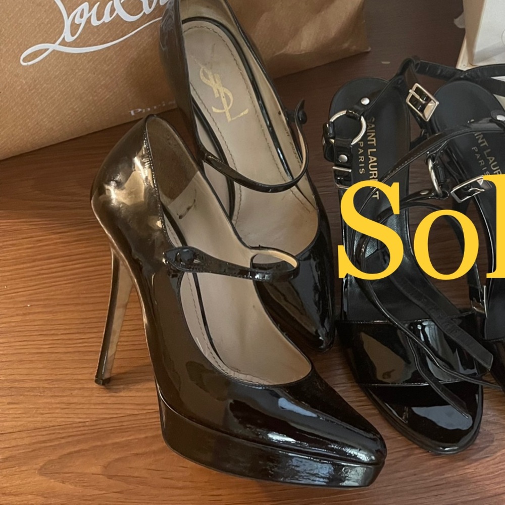 YSL Maryjane, platform, black patent leather